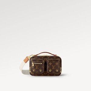 Louis Vuitton Brown and Gold Crossbody Bag